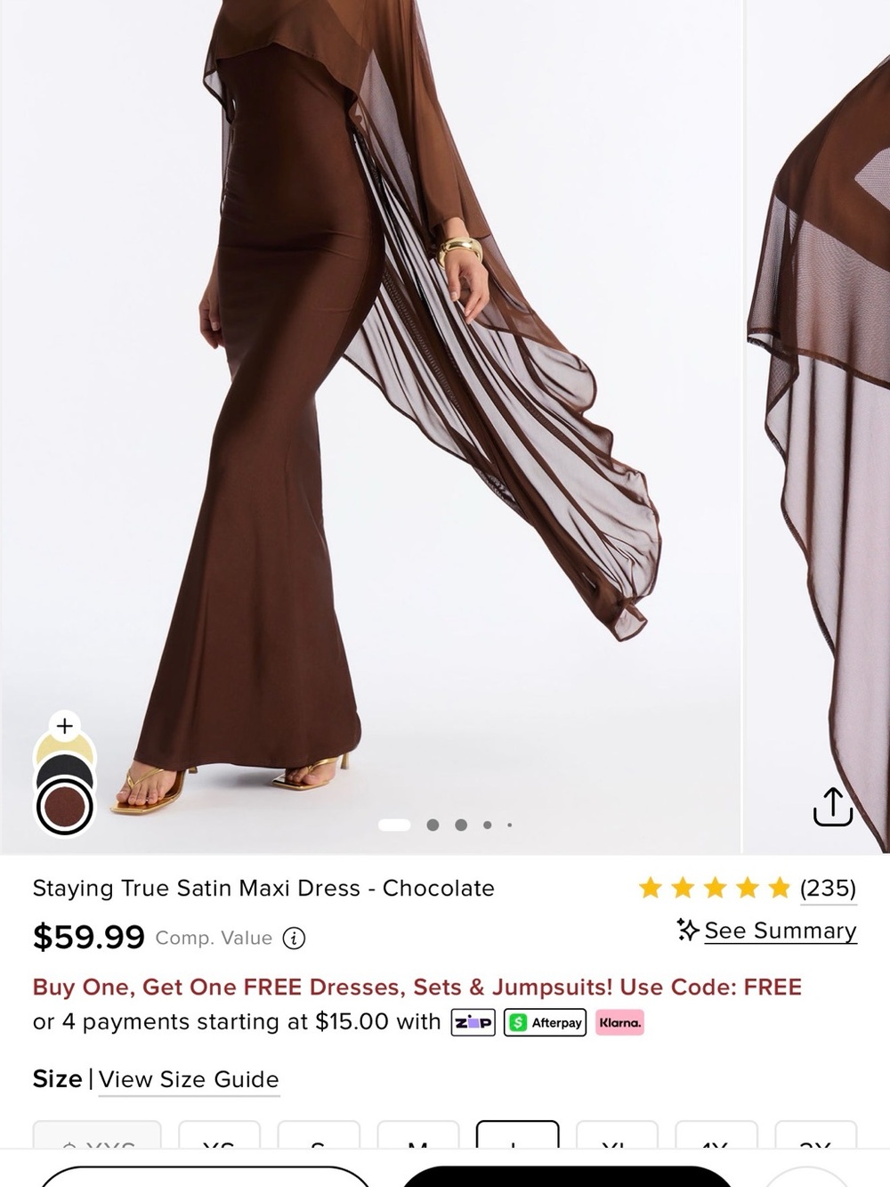 Staying True Satin Maxi Jumpsuit - Chocolate